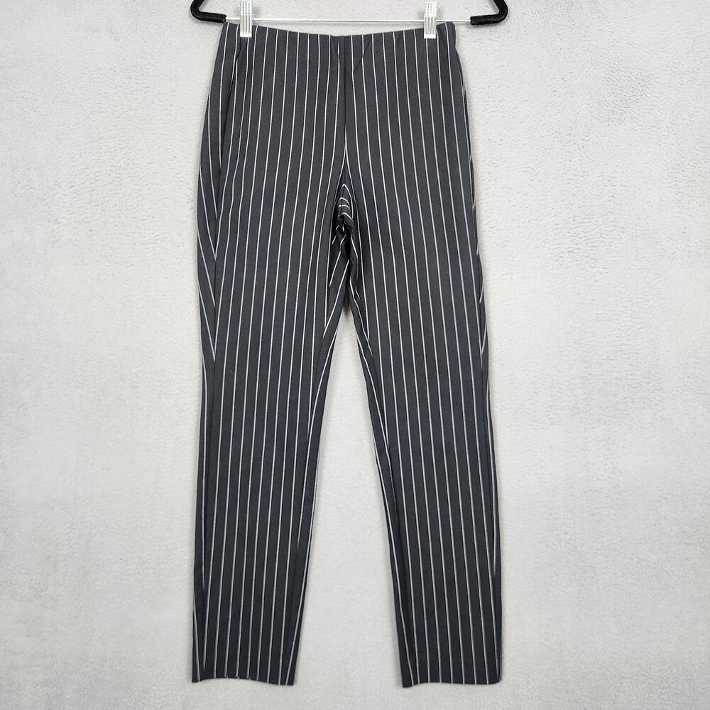 Rag & Bone Dress Pants Womens 4 Black Pinstripe Slim Ankle Stretch Made USA